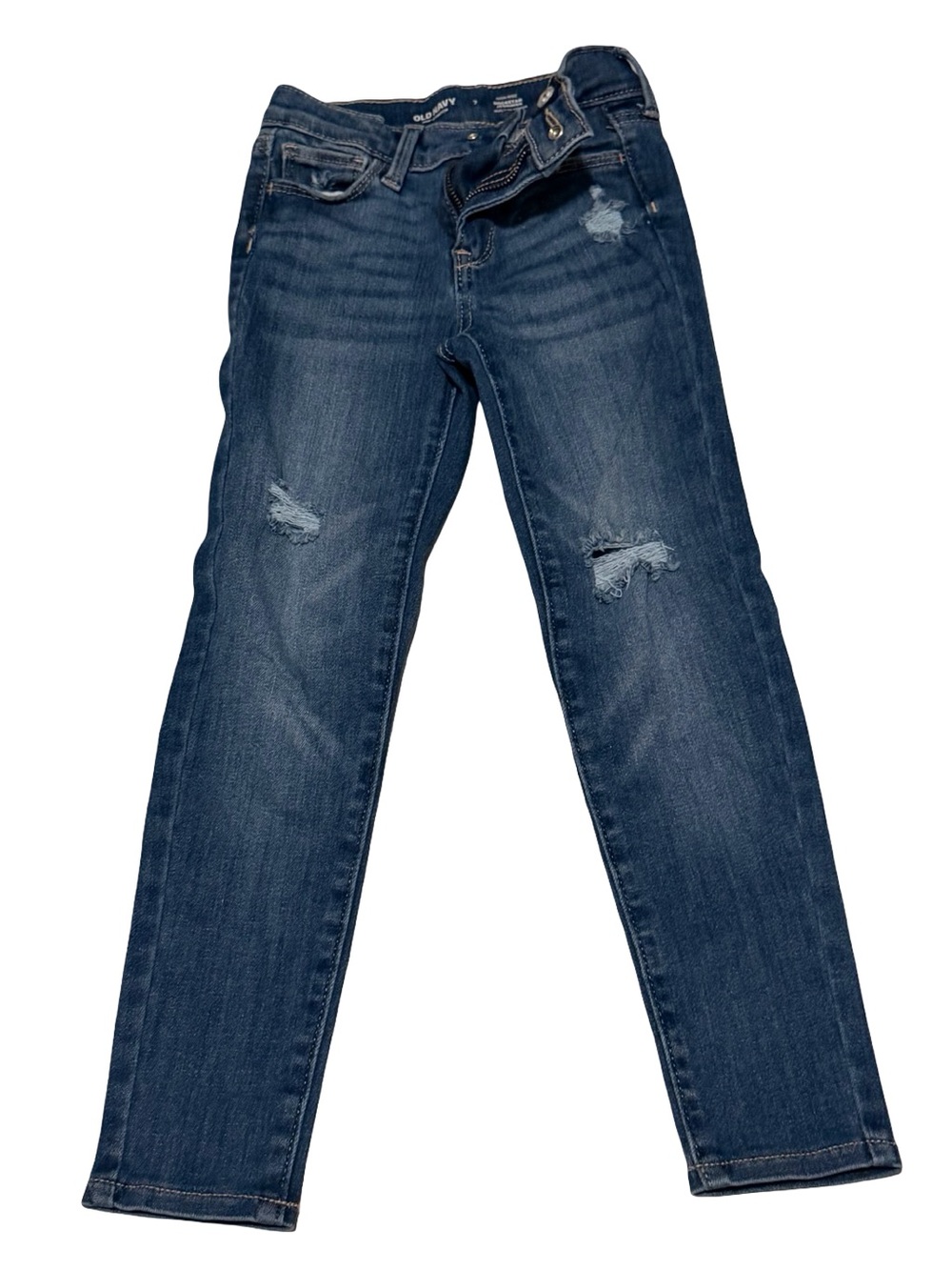 Old Navy Girls High-Rise Rockstar Distressed Skinny Jeans Blue Size 7
